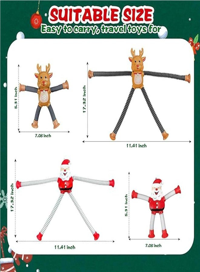 MANVI Giraffe Suction Pop Tube Toy, Robot, Boy, X-mas & Giraffe Telescopic Suction Cup Toy for Boys & Girls, Shape & Shape Changing Giraffe Suction Pop Tube for Kids (X-mas Pack of 4) - Image 4